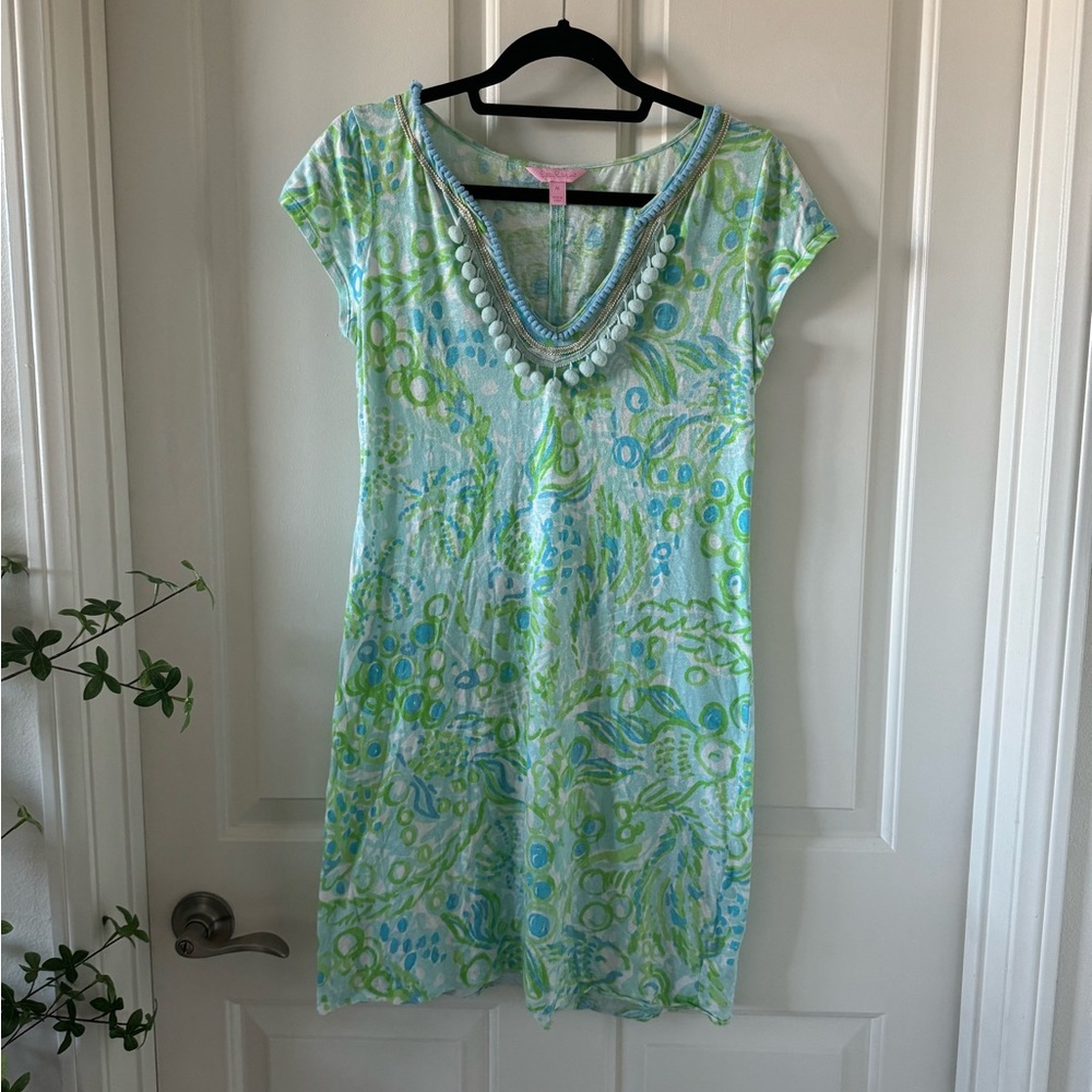 Lilly Pulitzer Green Cotton Dress Size Medium